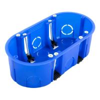 Коробка установочная двухместная ГСК 80-0620 безгалогенная (HF) 140х68х46 (94шт/кор) Промрукав