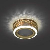 BL092 Светильник Gauss Backlight Кругл. Золото/Белый  Gu5.3  3W  LED 3000K 1/30