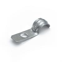 Скоба металлическая однолапковая усиленная противопожарная СМОУ d10-11 мм отв. d 6,5 мм (100шт/3000шт уп/кор) Промрукав