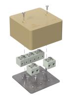 Коробка огнестойкая для кабель-канала 40-0460-FR6.0-10 Е15-Е120 RAL1001 85х85х45 (44 шт/кор) Промрукав