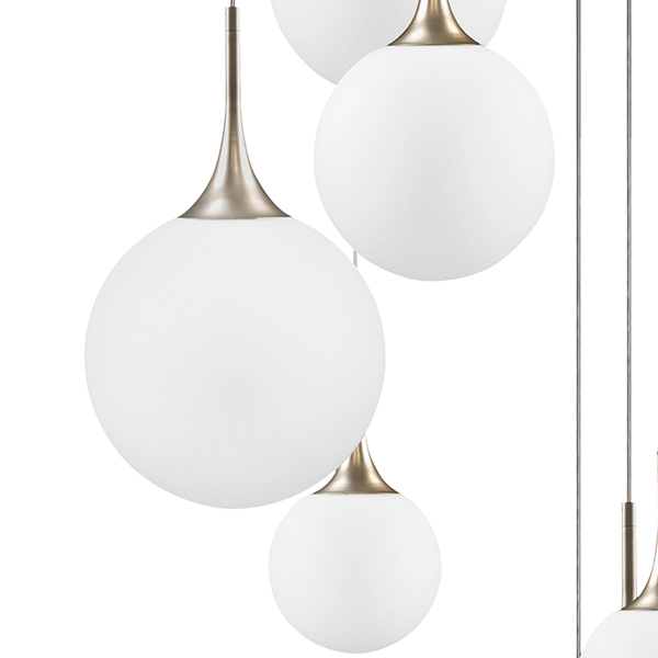 813093 Люстра GLOBO 9х40W E14 champagne gold/white