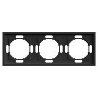 Рамка STEKKER, PFR00-5003-05 3-местная, серия Эмили, черный уголь, soft touch