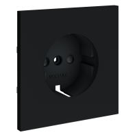 Накладка для розетки с заземлением и защитными шторками, S70 (графит)