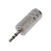 Переходник 2,5мм стерео штекер - 3,5мм стерео гнездо, металл REXANT