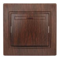 1-102-10 Intro Выключатель с подсветкой, 10А-250В, IP20, СУ, Plano, венге (10/200/2400)