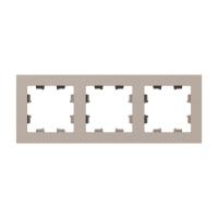 3 - местная рамка, кремовая, пластик Эпика EKF