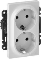 Legrand Valena LIFE DIY Бел Розетка 2-ая с/з  безвинт.зажим