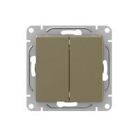 Механизм выключателя, двухклавишный, шампань Эпика EKF