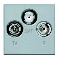 BT Axolute Алюминий Розетка ТV-FM-SAT 2 мод