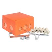 Коробка распаячная огнестойкая (126х126х74) 5 кк/1 5-10мм?/12 мв IP66 EKF PROxima