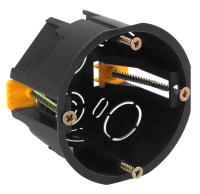 ЭРА Коробка установочн. КУП 68х45мм для полых стен саморез. пласт. лапк. черная IP30 (200/3000)