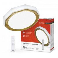 Светильник сд COMFORT SIESTA 75Вт 230В 3000-6500K 6000Лм 525x90мм с пультом ДУ IN HOME