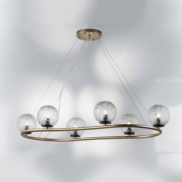 815263 Люстра BARI 6х10W(led) G9 ЗОЛОТО/ЧЕРНЫЙ МАТОВЫЙ