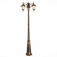 SL082.205.03 Светильник уличный наземный ST-Luce Бронза/Бронза, Прозрачный E27 3*60W DOMENICO