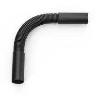 Поворот гибкий гофрированный чёрный d20 мм (35шт/420шт уп/кор) Промрукав