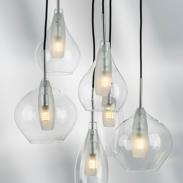 803061 Подвес PENTOLA 6х25W G9 ХРОМ/ПРОЗРАЧНЫЙ