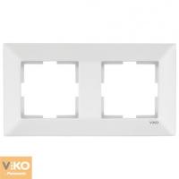 90979002 Рамка 2х горизонтальная белая VIKO MERIDIAN