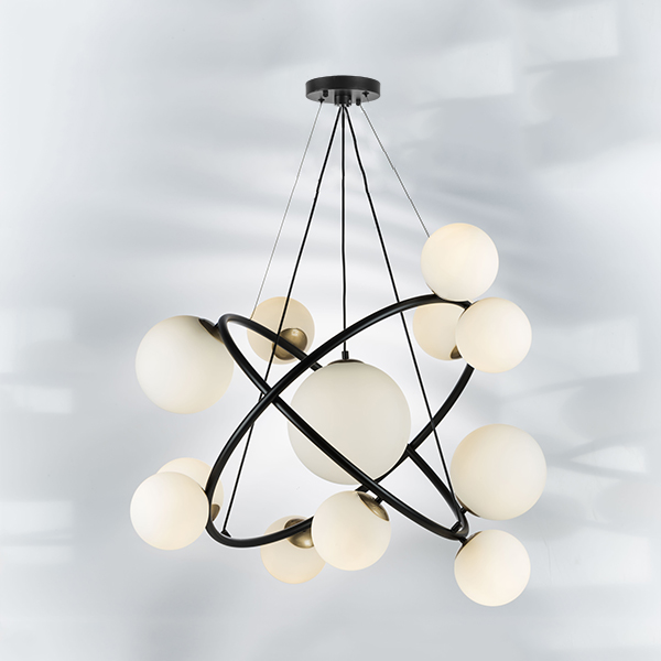 815417 Люстра CROCO 12х40W E14 ЧЕРНЫЙ МАТОВЫЙ/ЗОЛОТО