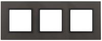 14-5103-32 ЭРА Рамка на 3 поста, стекло, Эра Elegance, серый+антр (5/25/900)