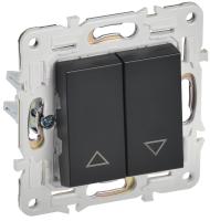 SKANDY Выключатель жалюзи 10А SK-V12Bl черный IEK