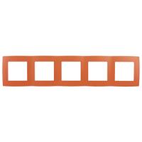 12-5005-22 ЭРА Рамка на 5 постов, Эра12, оранжевый (10/100/1600)