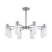 8099/8C COMFI LN25 75 никель/белый металл/стекло Люстра потолочная Е14 8*40W 220V MAVE