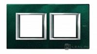 BT Axolute Малахит Рамка 2+2 мод прямоугольная (надпись горизонтально)