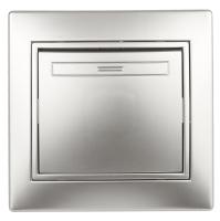 1-101-03 Intro Выключатель, 10А-250В, IP20, СУ, Plano, алюминий (10/200/2400)