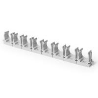 Крепеж-клипса для труб атмосферостойкая для прямого монтажа на 8 мест серая в п/э d20 мм (20шт/140шт уп/кор) Промрукав