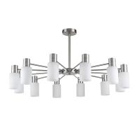 8099/12C COMFI LN25 76 никель/белый металл/стекло Люстра потолочная Е14 12*40W 220V MAVE