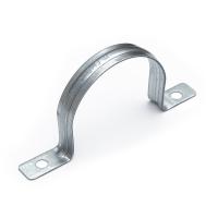 Скоба металлическая двухлапковая усиленная противопожарная СМДУ d60-63 мм отв. d 6,5 мм (50шт/200шт уп/кор) Промрукав