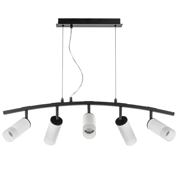 LR7353651 Люстра RULLO 5х50W GU10 ЧЕРНЫЙ/БЕЛЫЙ (571735+214436-5+202431-5)