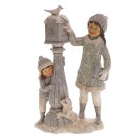 742860 Фигурка декоративная Дети  L13 5 W7 5 H22 см