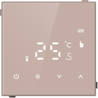Термостат электронный с датчиком пола, стекло кашемир