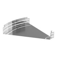 Угол горизонтальный изменяемый 0-45 градусов Стандарт INOX (AISI 304) 500х80 Промрукав