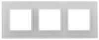 Рамка для розеток и выключателей ЭРА Elegance 14-5103-01 на 3 поста, стекло, Эра Elegance, белый+белый