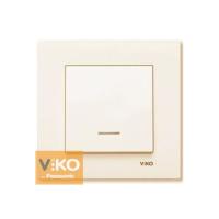 90960119 Выключатель 1-кл с подсветкой крем VIKO KARRE