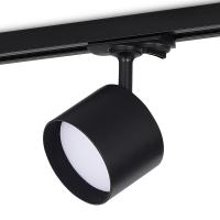 Светильник трековый, поворотный, GX53, D80хH155мм, IP20, черный, без лампы