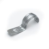 Скоба металлическая однолапковая усиленная противопожарная СМОУ d25-26 мм отв. d 6,5 мм (100шт/800шт уп/кор) Промрукав