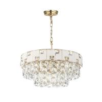 5076/11 HALL (В 2-Х КОРОБКАХ) ODL24 617 золото/прозрачный/белый/металл/хрусталь/алебастр Люстра E14 11*40W CHESSI