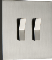 Переключатель на 2 тумблера, клавиша Angle, 10AX 250V, вороненая сталь, серия N96