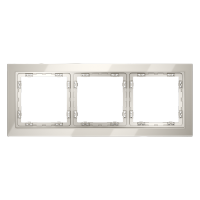 Рамка стеклянная VOLTUM S70 на 3 поста, (кашемир, стекло)