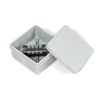 Коробка распределительная для прямого монтажа двухкомпонентная (HF) в комплекте с 4-кл. зажимами, сечение до 1,5 мм², 80х80х40 серая Промрукав