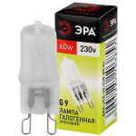G9-JCD-60-230V-FR  Лампа галогенная ЭРА JCD-60-230V-G9-FR 60Вт капсула матовая теплый белый свет G9