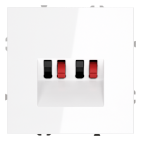 Розетка акустическая встраиваемая VOLTUM S70 4-местная, (белый глянцевый)