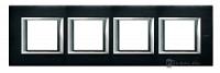 BT Axolute Антрацит Рамка 2+2+2+2 мод прямоугольная (надпись горизонтально)