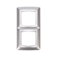 DEA Рамка 2-я горизонтальная Серебряный металлик KRANZ 