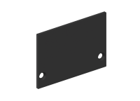 Боковая  глухая заглушка для профиля DN18511 Цвет:Чёрный матовый, RAL9005,Серия:DN8ALE