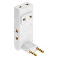 Разветвитель сетевой 4-местный б/з STEKKER ADP10-24-21, 250В, 10A, белый