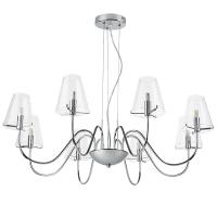 758084 Люстра подв. DIAFANO 8х40W G9 ХРОМ/ПРОЗРАЧНЫЙ